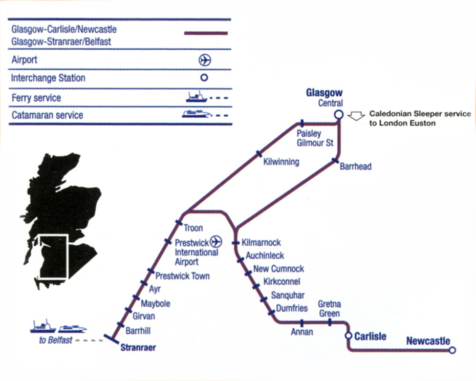 Scotland and Scotrail train / rail maps
